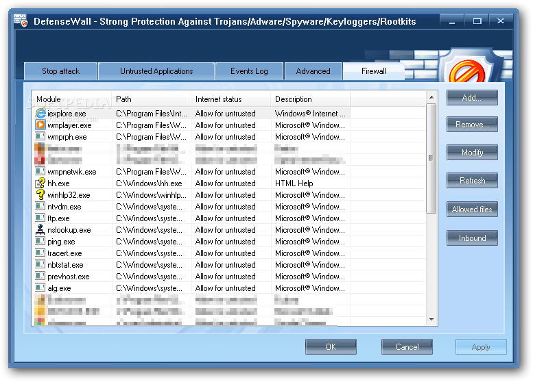 DefenseWall Personal Firewall 3.20