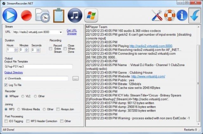 Free Stream Recorder 1.0